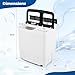 Giantex Portable Washing Machine, 18LBS Twin Tub Mini Compact Laundry Washer Spinner Combo with Drain Pump, 11Lbs Washer and 7Lbs Spinner for Apartments, RVs, Dorms, Gray+White