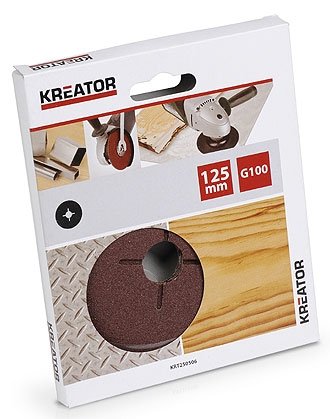 Kreator Lot de 5 disques abrasifs pour meuleuse grain 100 D. 125 mm - vue 5