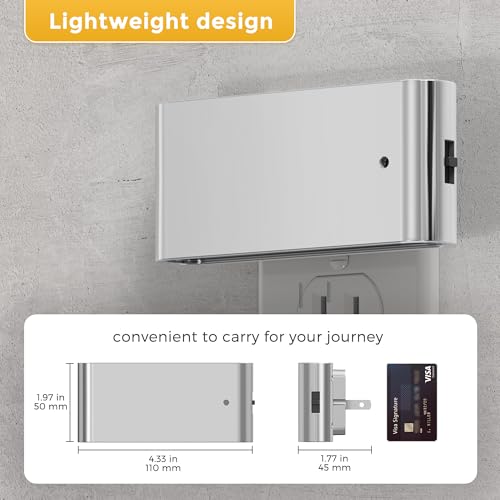 Image of L LOHAS LED Night Light, 2 Pack Dimmable Modern LED Night Lights Plug into Wall,Dusk to Dawn Sensor Night Lights for Kid, 0-100LM 3000K Soft White Nightlight for Hallway Bedroom Stairway(Silver)