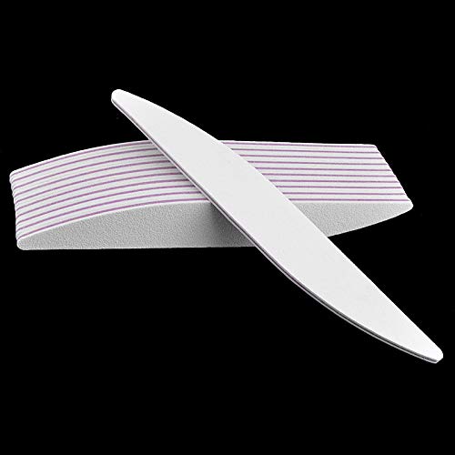 YIMART プロフェッショナルネイルファイル 100 180グリット 両面グレー 洗濯可能 10個 ネイルファイルサンディングセット ネイルバッファーファイルポリッシャー(C)