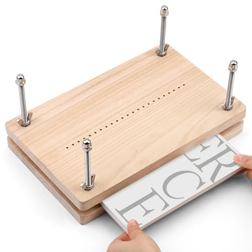UzecPk Book Press Bookbinding Press Book Binding Kits Book Binding Materials Bookbinding Supplies for DIY Bookbinding Books Making 11.8 X 7.6 Inches