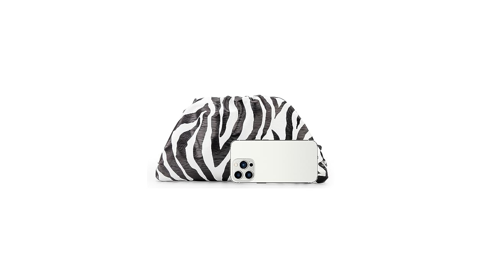 JBB Women's Zebra Clutch Purse Cloud Pouch Bag Dumpling