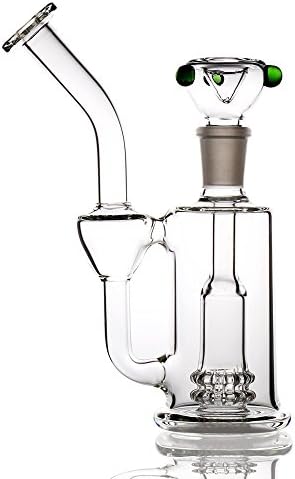 REAMIC Mini Smoking Bong Handmade Glass Pipe Transparent Bongs with Downstem