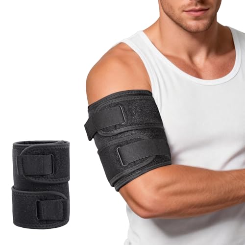 Cozyhealth Bicep Tendonitis Brace Compression Sleeve Support, Upper Arm Brace Tricep Bicep Support Bands for Men and Women, Arm Wrap Pain Relief for Muscle Strains and Inflammation (Large)