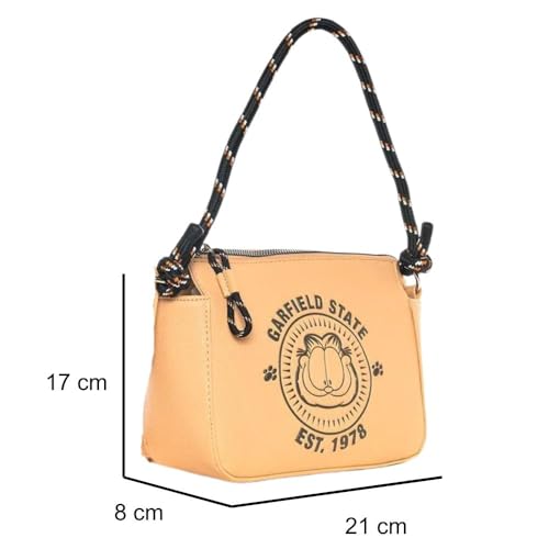 Bolsa Feminina Transversal Garfield Bege