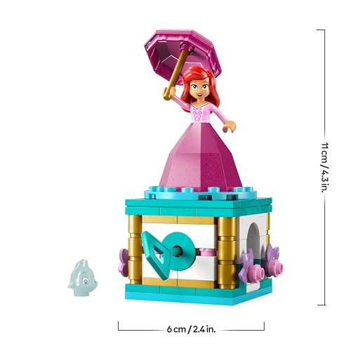 | Disney Princess Ariel Ballerina - Trottola Giocattolo con Mini Bambolina, Figura di Flounder e Accessori come un Diamante e una Chiave - Idea Regalo per Bambine da 5 Anni in su - 43259 - Lego - Immagine 8