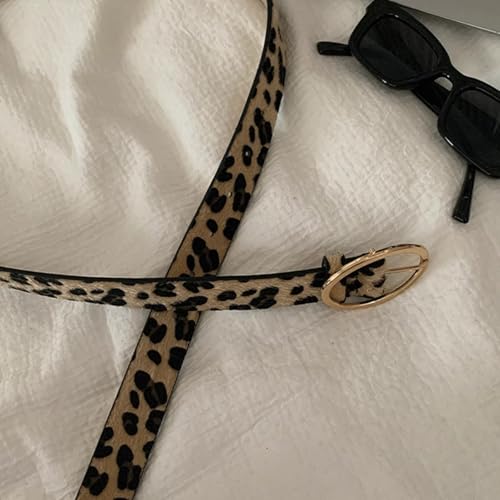 Waist Belt Leopards Print Chain for Cowgirl Stylish Simple Buckle Retro Buckle Waist Chain Belt3