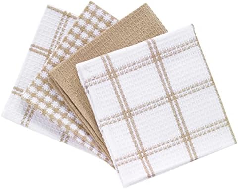 T-fal Dish Cloths, Cotton, Sand, 4 Pack