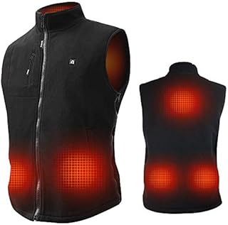 ARRIS 7.4V Heated Vest for Winter Size Adjustable (Battery and Charger Included) Black