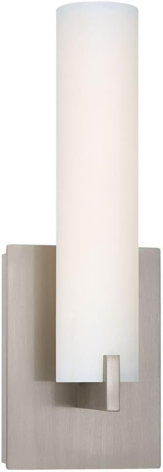 GEORGE KOVACS P5040-084-L Tube LED Wall Sconce, Brushed Nickel