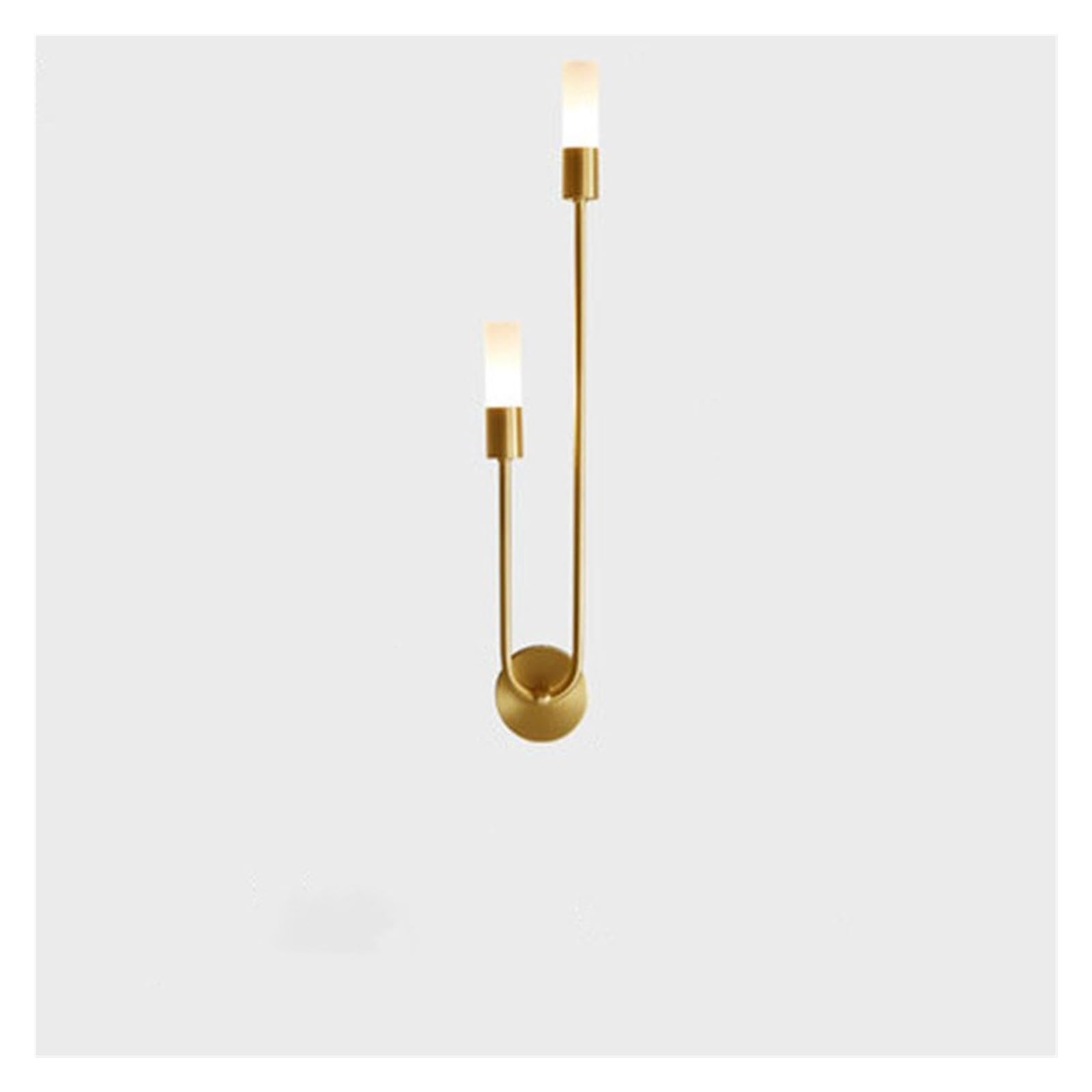 Prettiee LED Wall Lamps Modern Long Strip Copper Wall Sconce Compatible with Bedroom Bathroom Mirror Decor Living Room Corridor Light Fixture,wall sconce (Copper left)