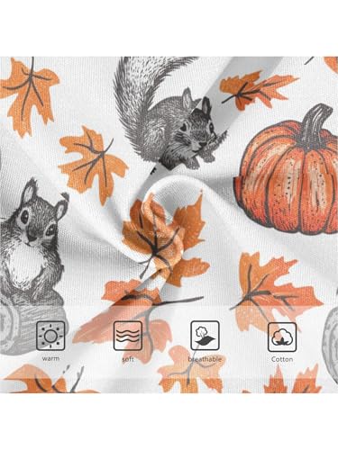ZZKKO Maple Leaf Pumpkin and Squirrel Girls Underwear Toddler Panties for Girls Comfort Brief Size 2T3