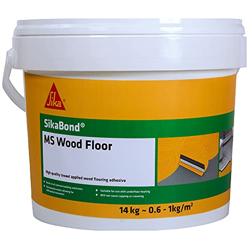 Price comparison product image Sika SikaBond MS Wood Floor Adhesive Solvent-Free Elastic Formula Ready To Use Water-Free Parquet Brown 14kg