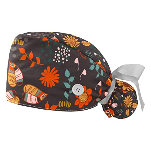 Chapeau de travail respirant lot de 2 casquettes bouffantes hiboux pour femmes hommes