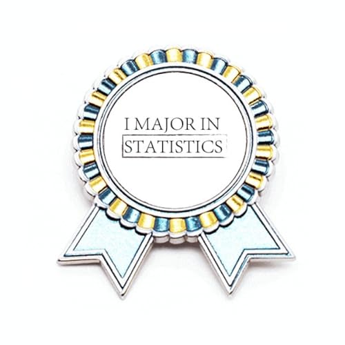 Broche I Major in Statistics M en métal pour personnaliser votre look de c...