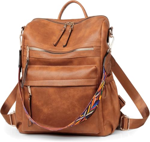 Image of Women's Fashion Backpack Purse for Women Leather Multipurpose Design Ladies Shoulder Bag Travel bag Satchel Handbags