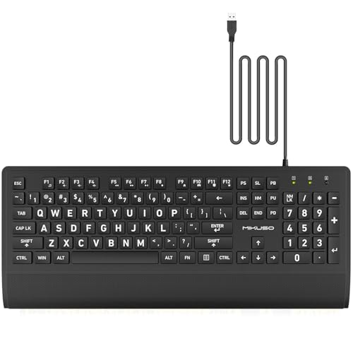 Large Print Computer Keyboard - High Visibility Big Letter Keyboard