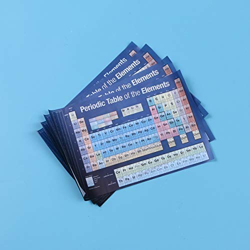 Pôster de tabela periódica de 4 peças da EXCEART com tabela periódica de química para sala de aula,