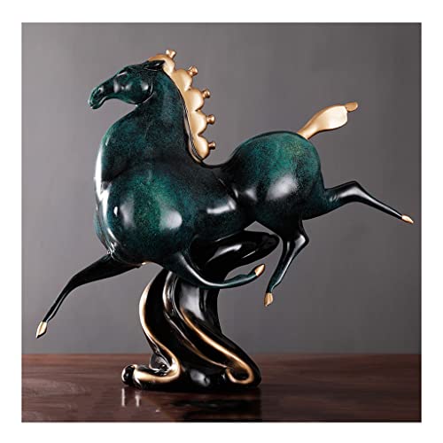 Statue de cheval en résine tangma pour décoration de table et bureau