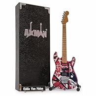 CRAFTED WITH PRECISION: This 10in/25cm wooden Miniature guitar with plastic and metal details includes a display stand, making it perfect for showcasing. Each order contains a handmade mini guitar, stand, display box, and artist name plate with 2 acr...