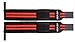 WOD Wear Elastic Wrist Wraps for Powerlifting, Strength Training, Bodybuilding, Cross Training, Olympic Weightlifting, Yoga Support - One Size Fits All (Red Stripes)