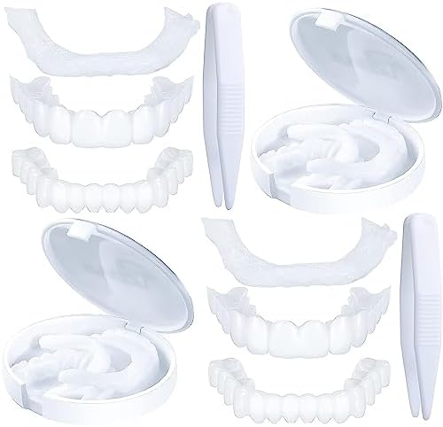 100pcs Fake Teeth, 100PCS Cosmetic Denture Veneers for Upper and Lower JawChristmas and Daily Life 100PCS