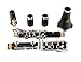 Glory B Flat Clarinet with Second Barrel, 11reeds,8 Pads cushions,case,carekit -Black with silver keys