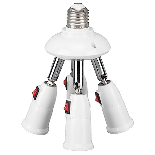 FTVOGUE Douille de Répartiteur de Lumière, Rotation à 360 Degrés, Flexion à 180 Degrés, Répartiteur Résistant au Feu, Adaptateur 4 en 1 avec une Large Application pour Ampoules E26 E27 – vue 9