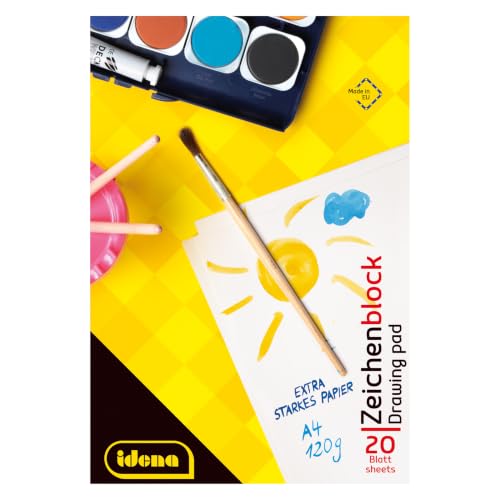 Idena 10387 - Zeichenblock DIN A4 20 Blatt 120 g/m 1 Stück