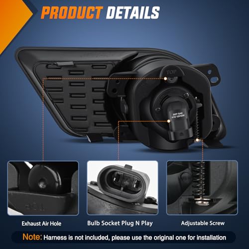 Image of Nilight Fog Lights Assembly for 2011 2012 2013 2014 Dodge Charger