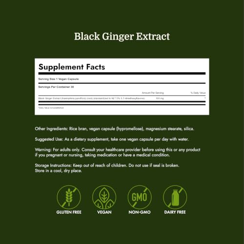 Swanson Black Ginger Extract Capsules
