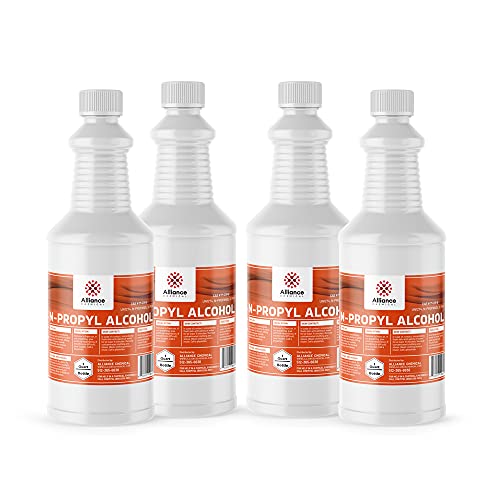 Alliance Chemical n-Propyl Alcohol - 4 Quarts (1 Gallon) - Industrial Alcohol Solvent for Manufacturing and Large-Scale Operations