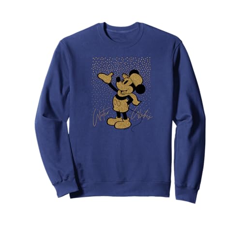 Winter Wishes Sweatshirt Mickey Sparkle vêtement hiver Disney chaud et confortable
