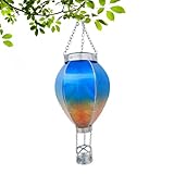 ballon solaire inox [Éclairage accrocheur]: En forme de montgolfière, cette charmante lanterne est un ajout délicieux à votre décoration extérieure. La lanterne attire l'attention pendant la journée et émet une lumière fascinante de flamme la nuit, parfaite pour enchanter les soirées extérieures.