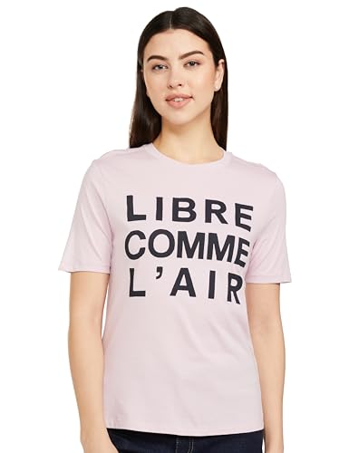 Image of Marks & Spencer Women's Printed Cotton Crew Neck Everyday Fit Regular Fit T Shirt