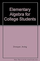 Elementary Algebra for College Students 047122250X Book Cover
