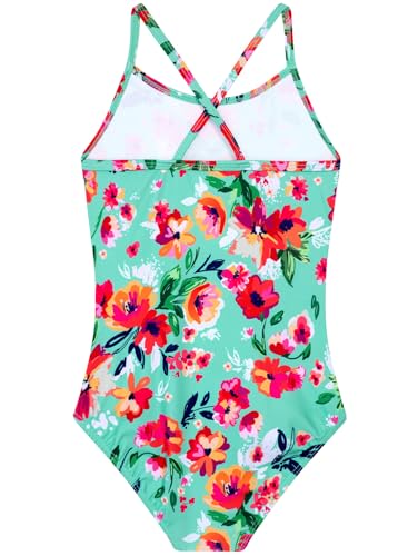 Image of Girls One Piece Swimsuits Summer UPF 50+ Quick Dry Beach Bathing Suit Cross Shoulder Strap Swimwear 2-10 Years