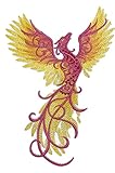 Custom Phoenix Ascends Dragons Embroidery Iron On/Sew Patch [6.8' x 9.69' ]