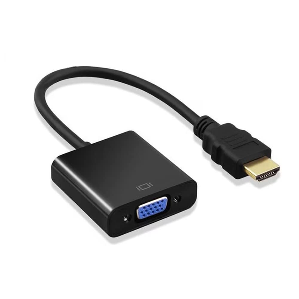 Adattatore HDMI a VGA (maschio a femmina) per computer, desktop, laptop, PC, monitor, proiettore, HDTV, Chromebook, Raspberry Pi, Roku, Xbox e altro ancora (1