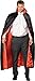 Rubie's Long Satin Cape,Black/Red,One Size Costume