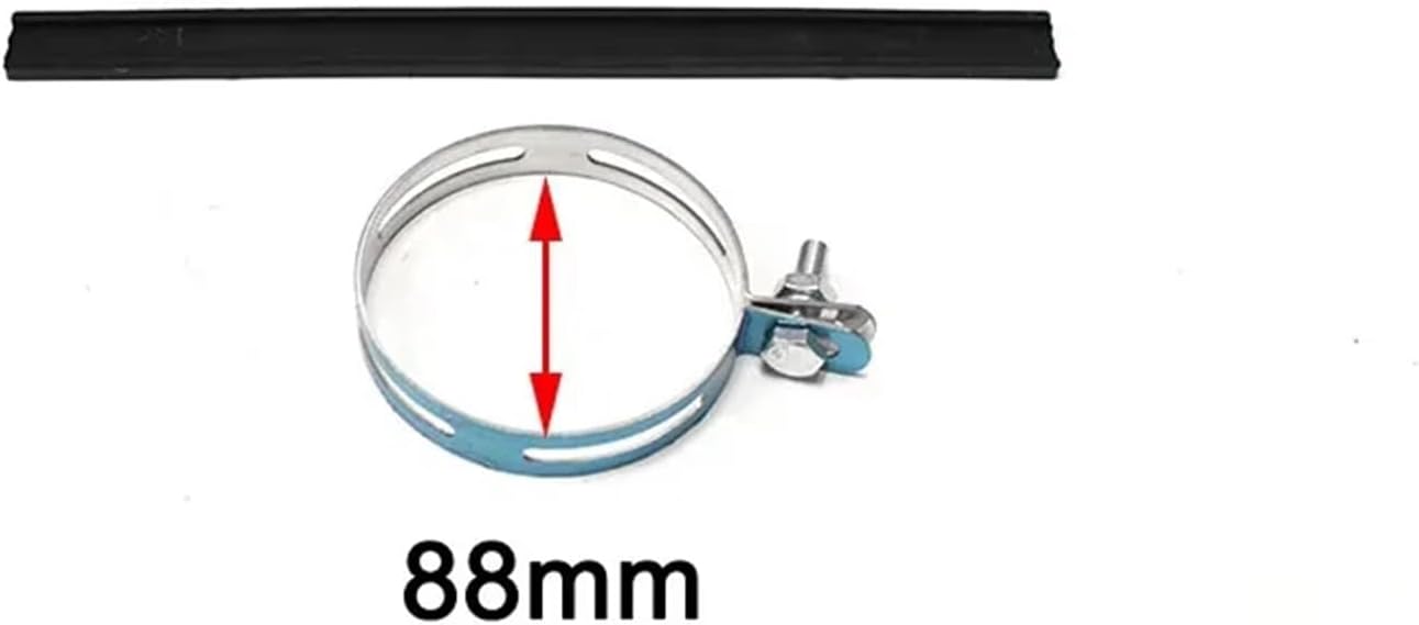 2pcs Motorcycle Exhaust Muffler Clamp Pipe Supporting Bracket Fixed Ring Hanger Band Fixture 60 88 Mm Support(88mm)
