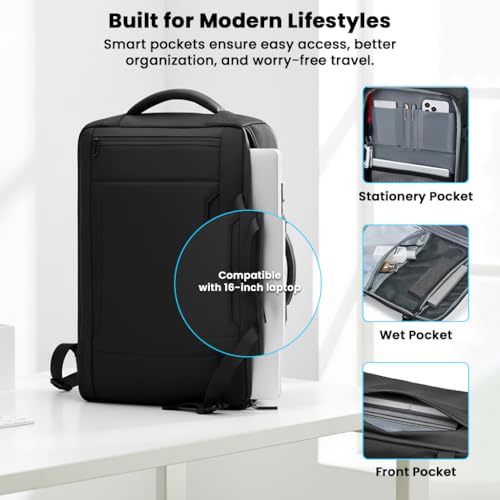 Image of Airpack Travel Backpack Vacuum Laptop Bag for Man 35L Large Capacity fit for 16inch Laptop Waterproof Convertible Duffle Bag, Durable Travelling Bag