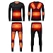 Beheizte Motorradjacke Unterwäsche Mit Fleece Gefütterter Thermoanzug USB Elektrisches T-Shirt Und Hose 12-Zonen-Heizung, Ohne Batterie,Schwarz,3XL
