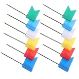 Lurrose アソートカラー100個入り押しピン プッシュピン ABS金属製 実用的再利用可能 カレンダーや写真の固定に最適 教育シーン使える画鋲