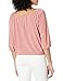 Star Vixen Women's Petite Peasant Top with 3/4 Sleeve and Elastic Hem