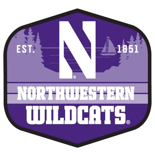 Northwestern University Wildcats Scenic Background Vinyl Magnet - Officially Licensed 6-Inches Wide