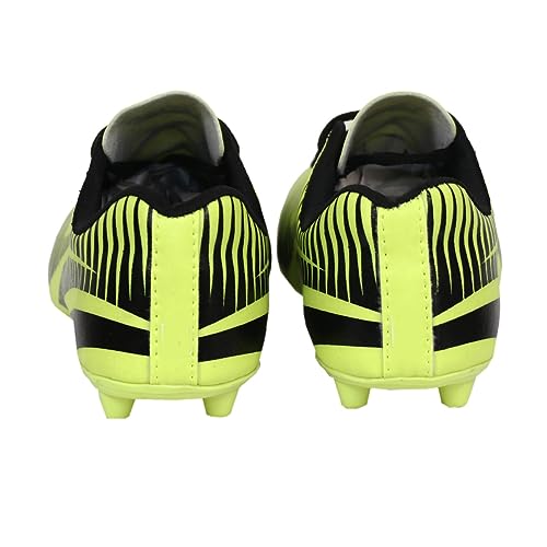 Image of Victall Unisex PU Green Black Football Shoes /Soccer Shoes