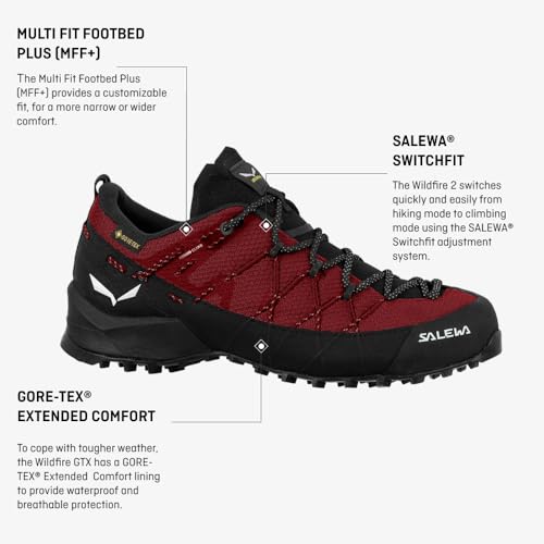 Salewa Women's Wildfire 2 GTX Shoe - GTX Waterproof Gore-Tex Trail Shoe for Hiking & Trekking2
