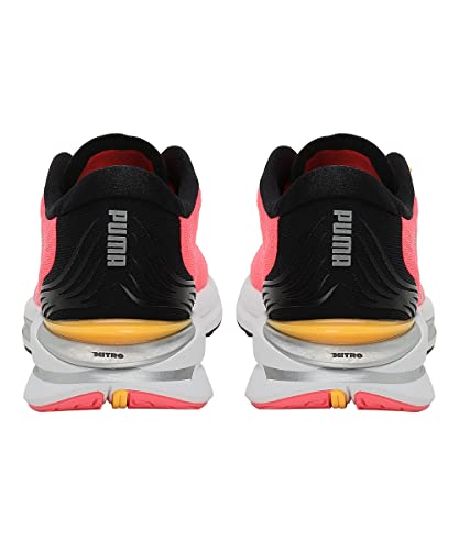 PUMA PUMA Electrify Nitro 2 Wns Running ShoesWomen, Pink Sunset Glow PUMA Black Metallic Silver, 10 US
