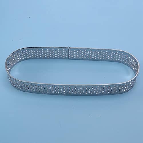 Tavrolet 6PCS Oval Tart Ring Stainless Steel Perforated Mold Mousse Ring Dessert Cake Decorating Mousse Mould Bakeware